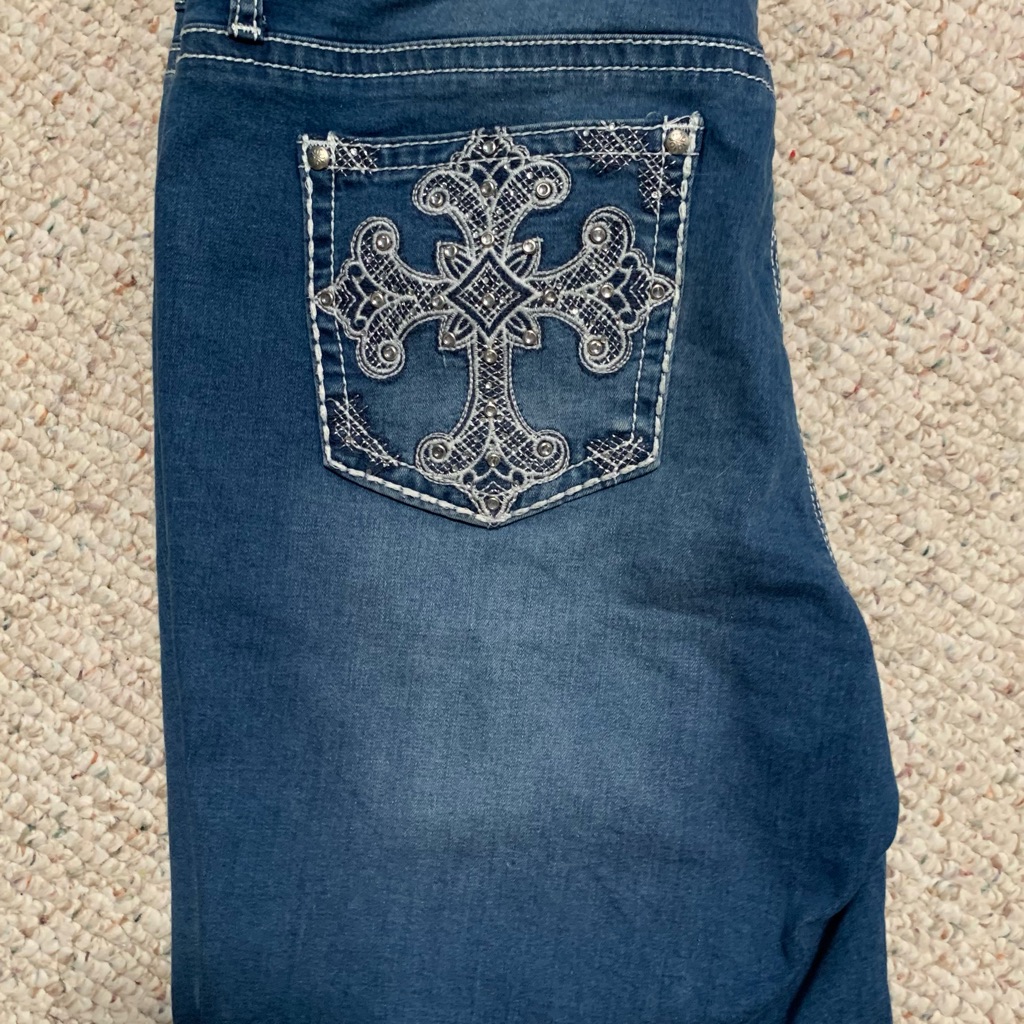 Ana Bermuda Jean Shorts Size 14 8 Inseam